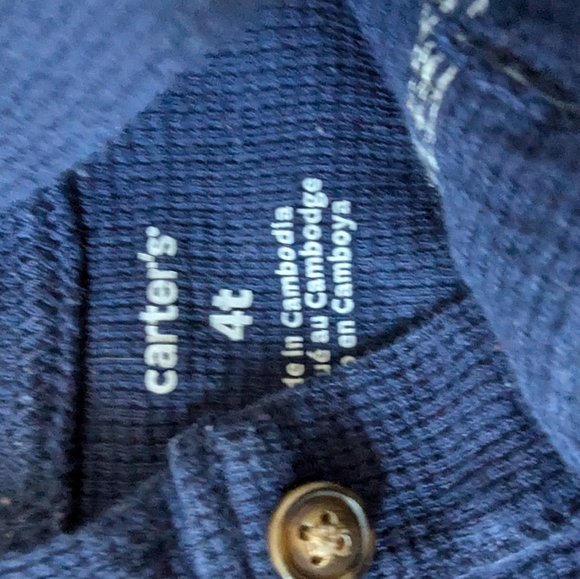 2 Waffle Long Sleeved 4T Hooded Shirts - Picture 8 of 8